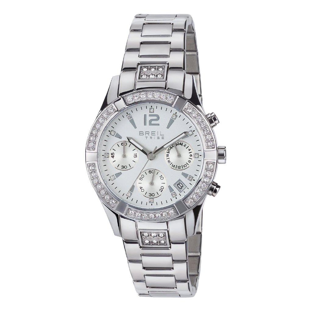 Breil C'est Chic EW0275, cronografo donna cassa acciaio 36mm quadrante bianco con cristalli – CICCO Gioielleria