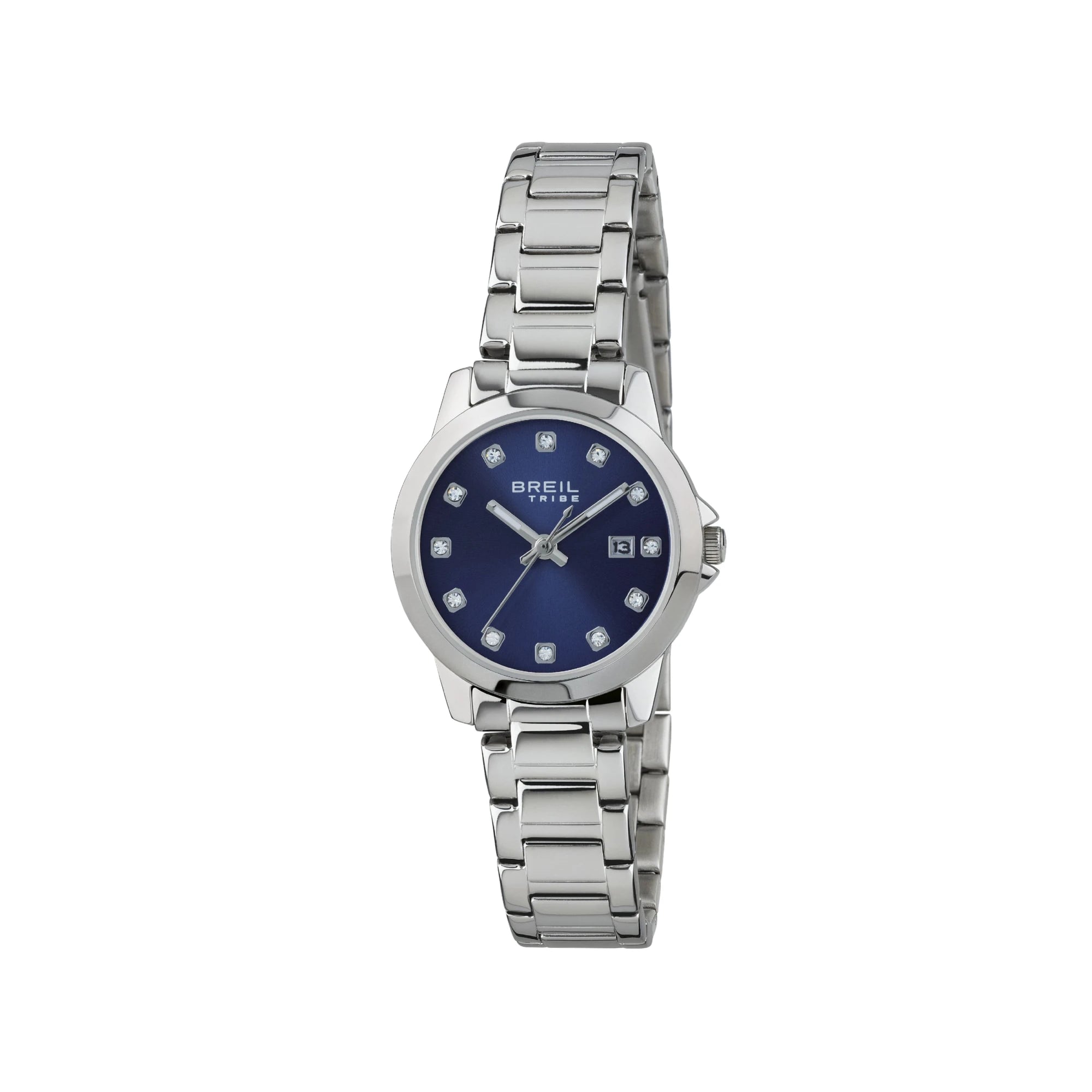 Breil Classic Elegance EW0409 | Orologio Donna Solo Tempo Quadrante Blu Cristalli Indici 28mm