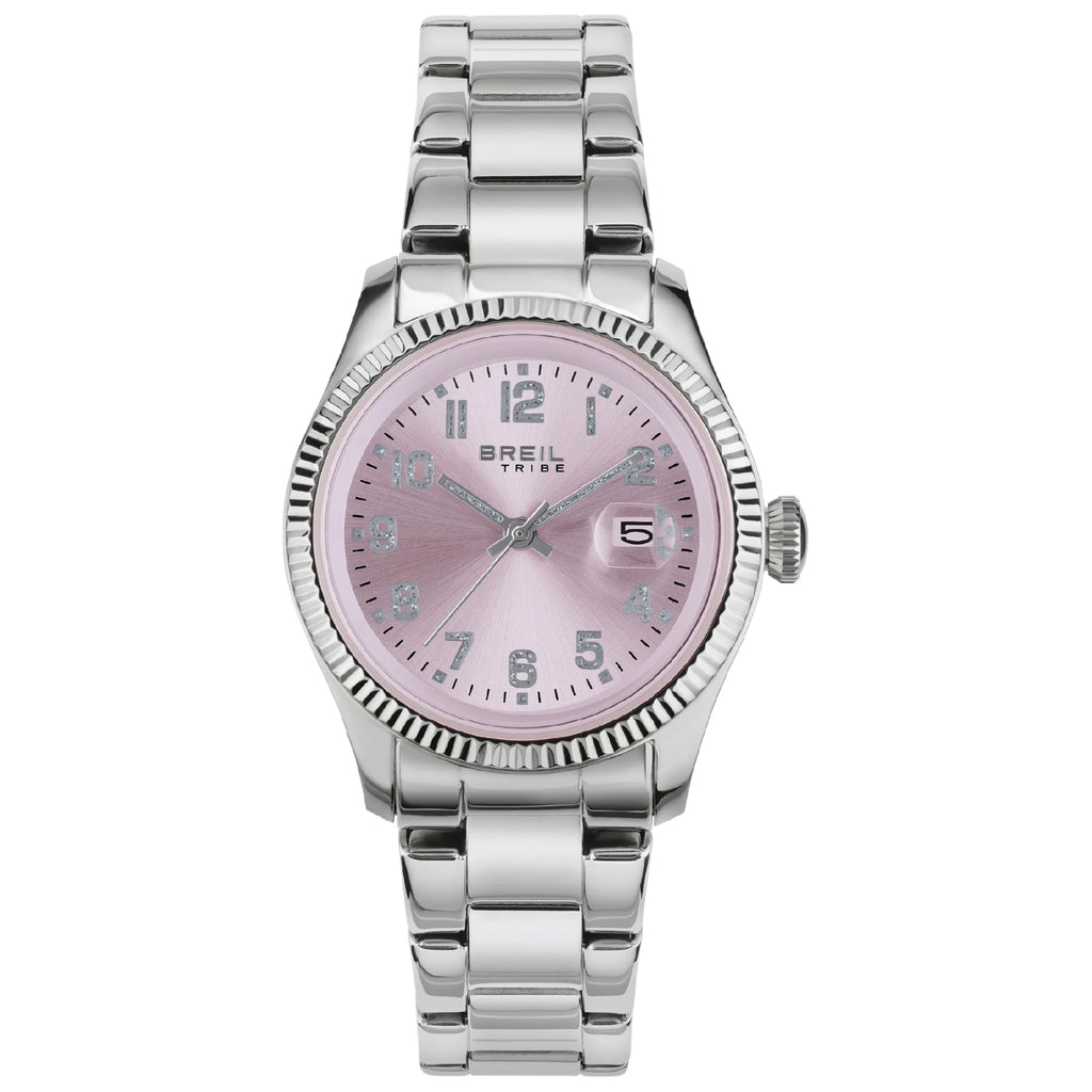 Breil Classic Elegance EW0627 | Orologio Donna Solo Tempo Soft Pink Sunray Micro Glitter 30mm