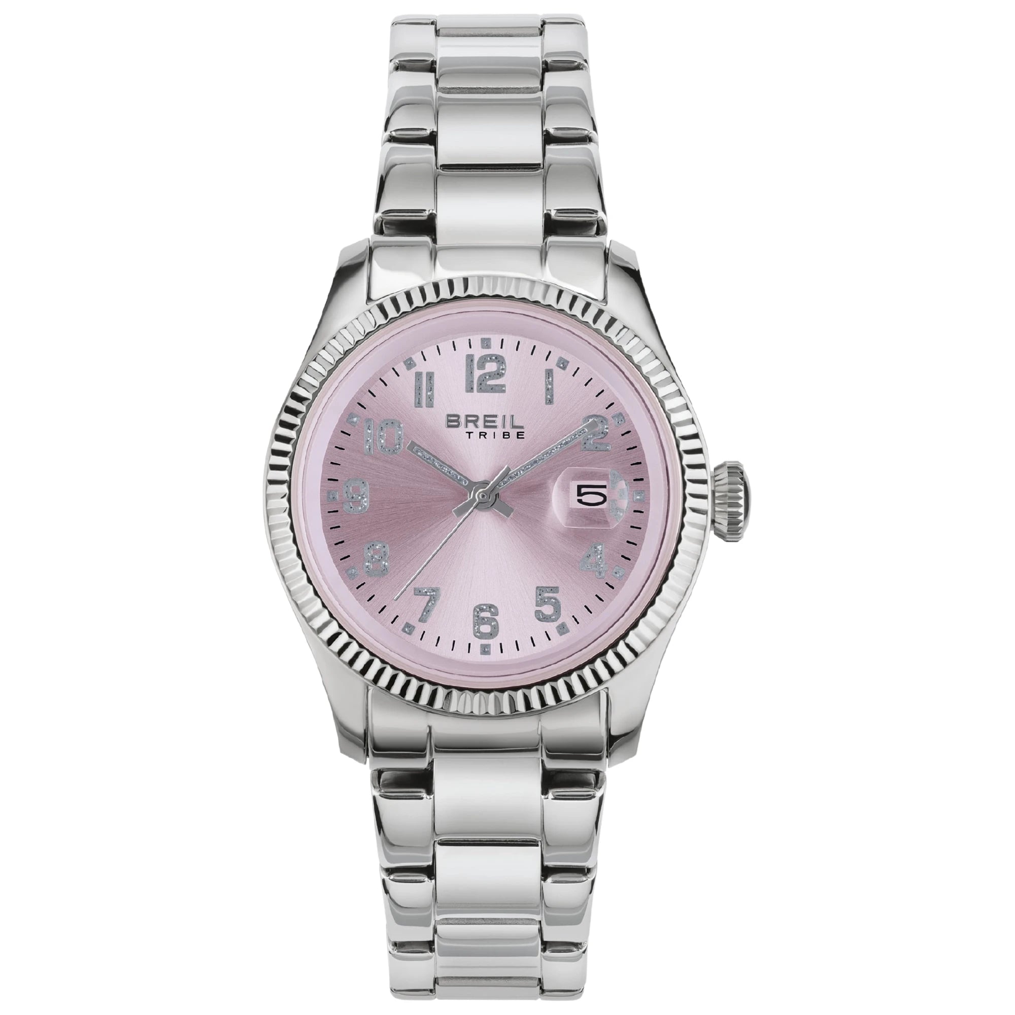 Breil Classic Elegance EW0627 | Orologio Donna Solo Tempo Soft Pink Sunray Micro Glitter 30mm