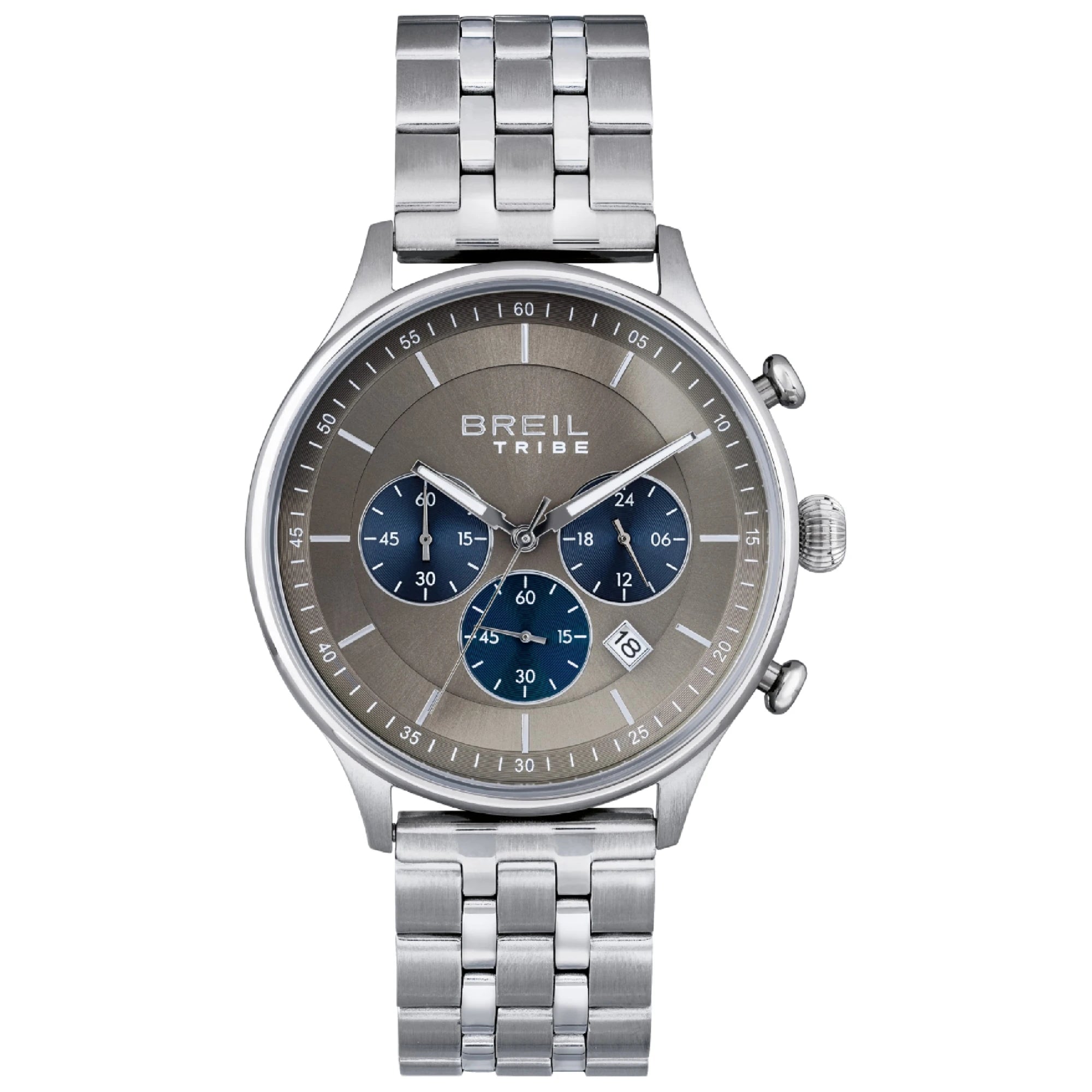 Breil Classy EW0643 | Cronografo Uomo Slim Quadrante Grigio Sunray Contatori Blu 42mm