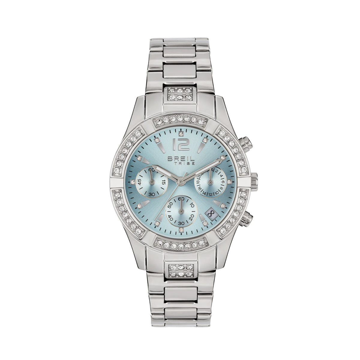 Breil C'est Chic EW0725, cronografo donna cassa acciaio 36mm quadrante ice blue con cristalli – CICCO Gioielleria