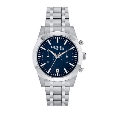 Breil Rank EW0735 | Cronografo Uomo Quadrante Blu Luminous Acciaio Bilux 40mm vista frontale | Gioielleria CICCO