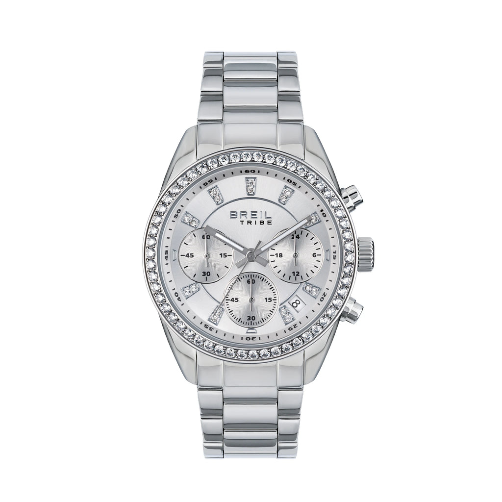Breil Azure EW0738 | Cronografo Donna Acciaio Cristalli Quadrante Silver Sunray Luminous 36mm