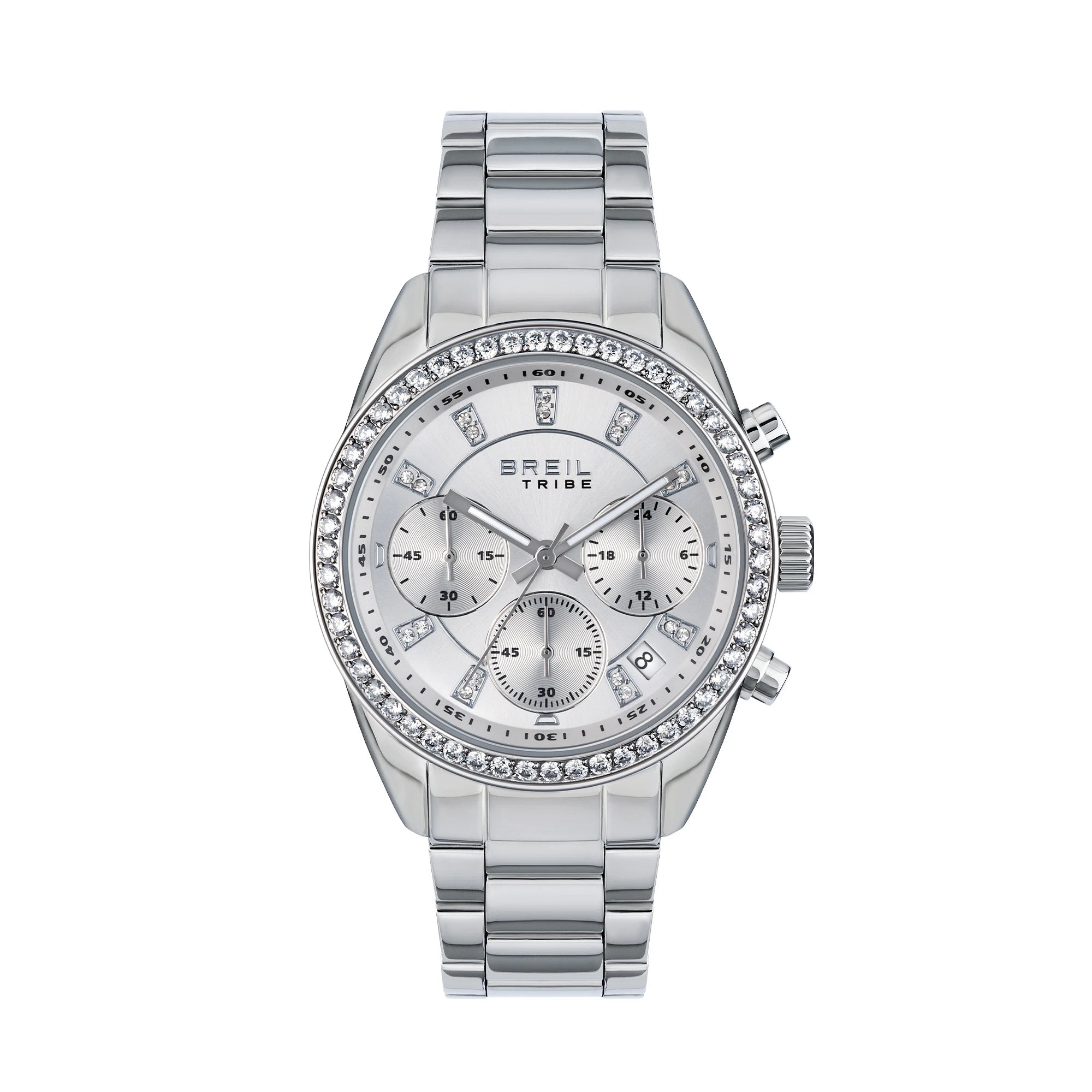 Breil Azure EW0738 | Cronografo Donna Acciaio Cristalli Quadrante Silver Sunray Luminous 36mm