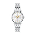 Breil Esmé EW0799 | Orologio Donna Solo Tempo Silver CD Pattern Indici Gold Vetro Ricurvo Vista Frontale | Gioielleria CICCO
