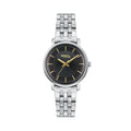 Breil Esmé EW0800 | Orologio Donna Solo Tempo Nero CD Pattern Indici Gold Vetro Ricurvo Vista Frontale | Gioielleria CICCO
