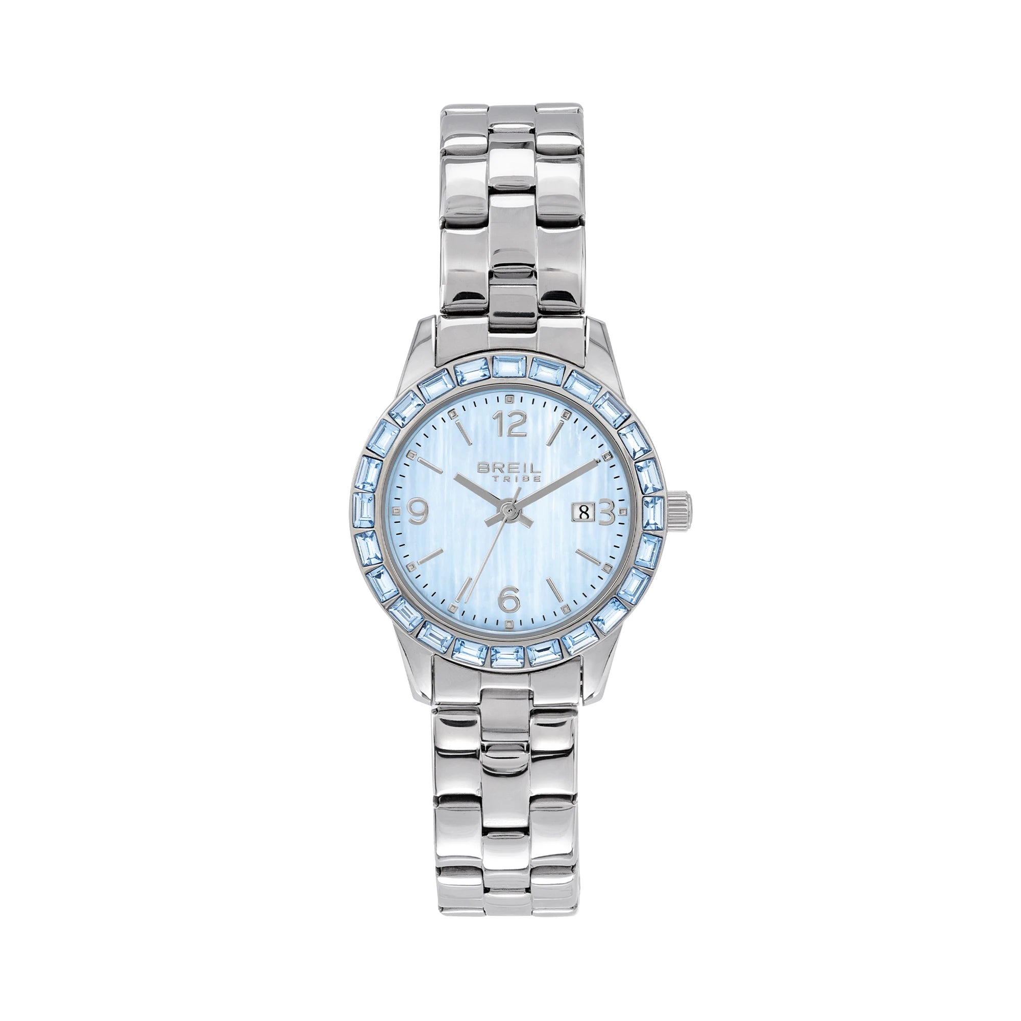 Orologio Breil Glow and Go EW0823 – Vista frontale – Orologio donna solo tempo celeste da Cicco Gioielleria