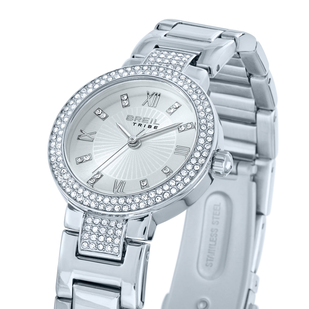 Breil Dance Floor Petit EW0830, dettaglio lunetta e indici con cristalli – CICCO Gioielleria