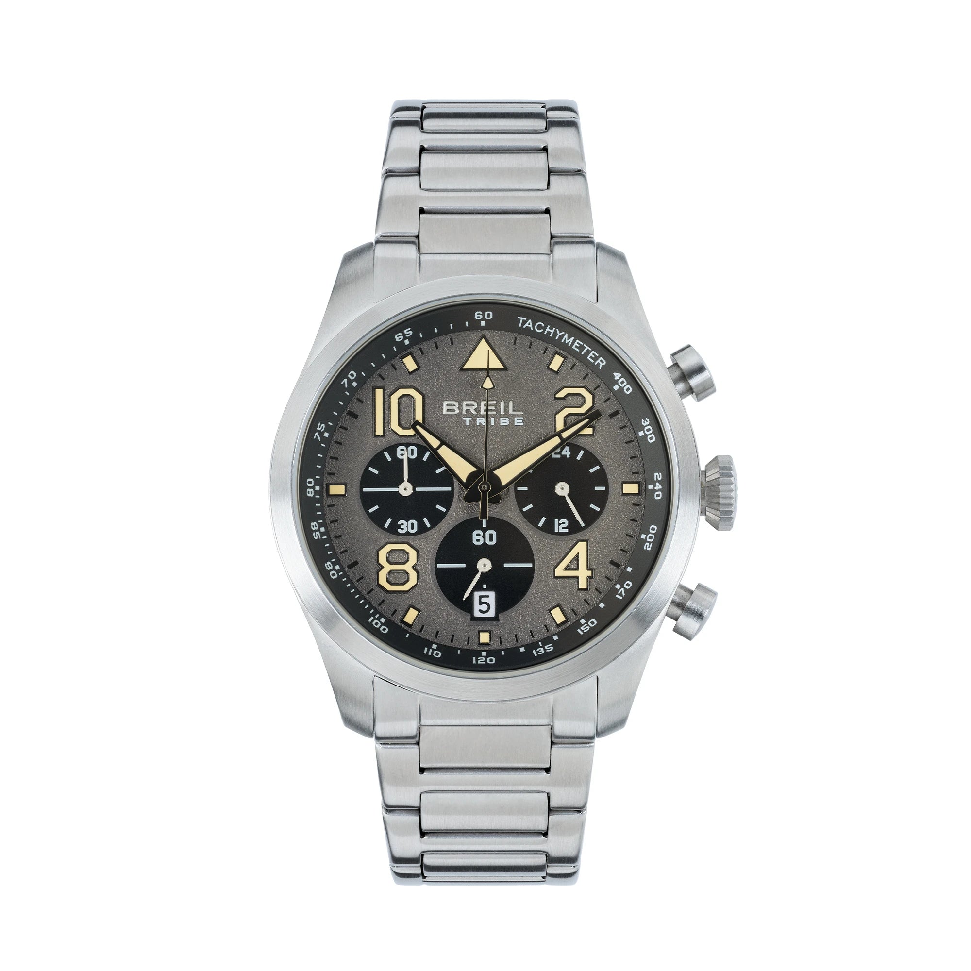 Breil Recon EW0839 | Orologio Uomo Pilot Solo Tempo Acciaio Satinato Quadrante Grey 42mm