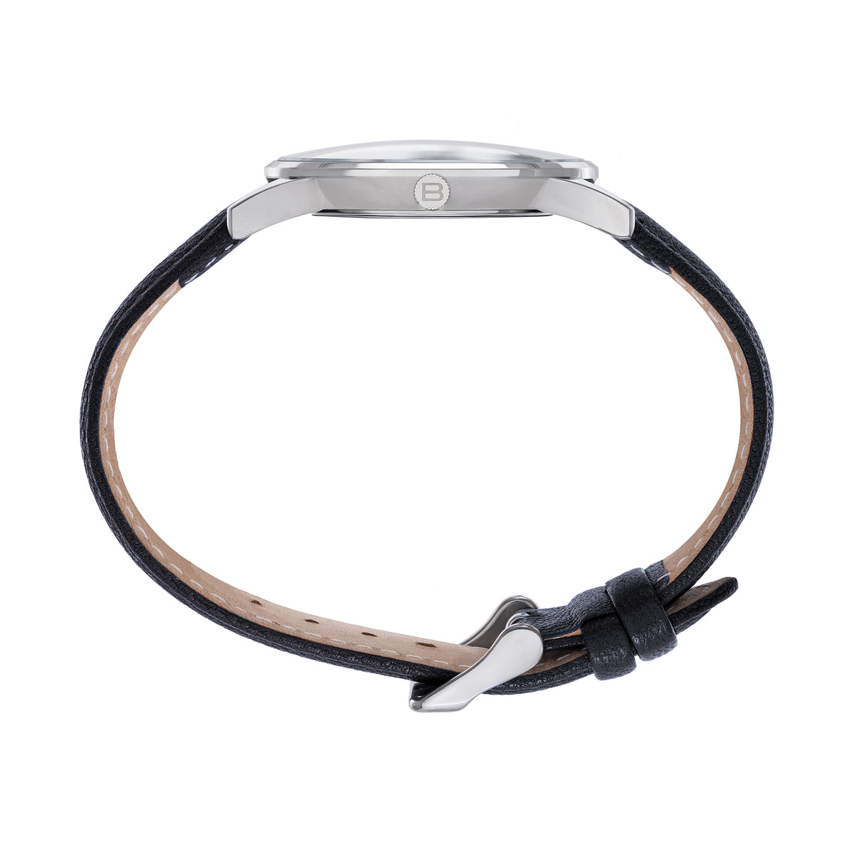 Orologio Breil EW0850 Belmont – Vista laterale – Cassa 39mm e cinturino pelle nera