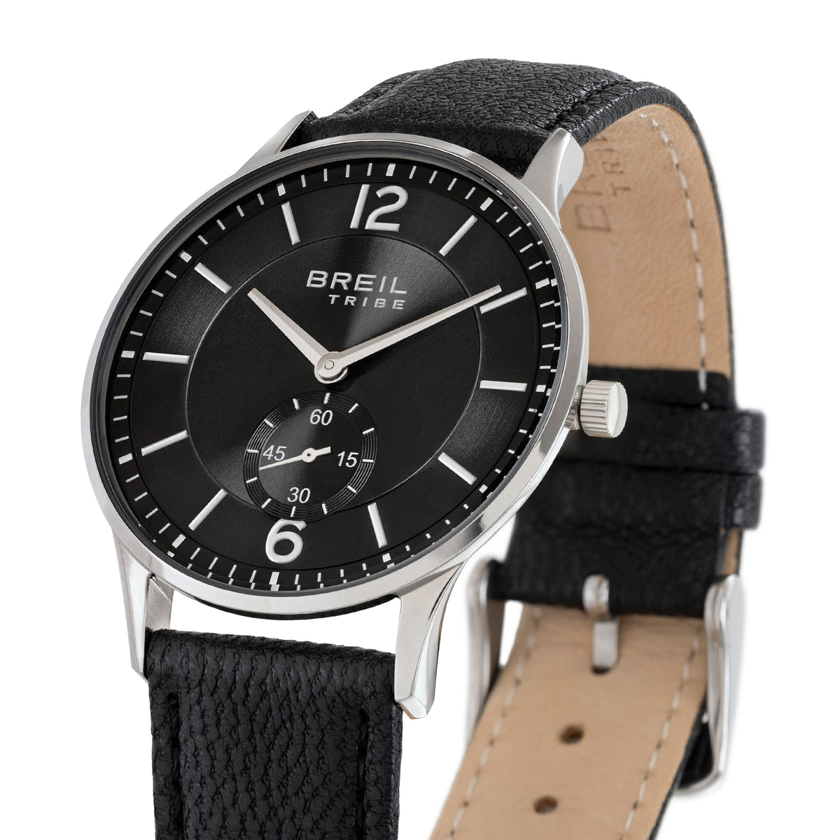 Orologio Breil EW0850 Belmont – Dettaglio quadrante nero sunray con piccoli secondi