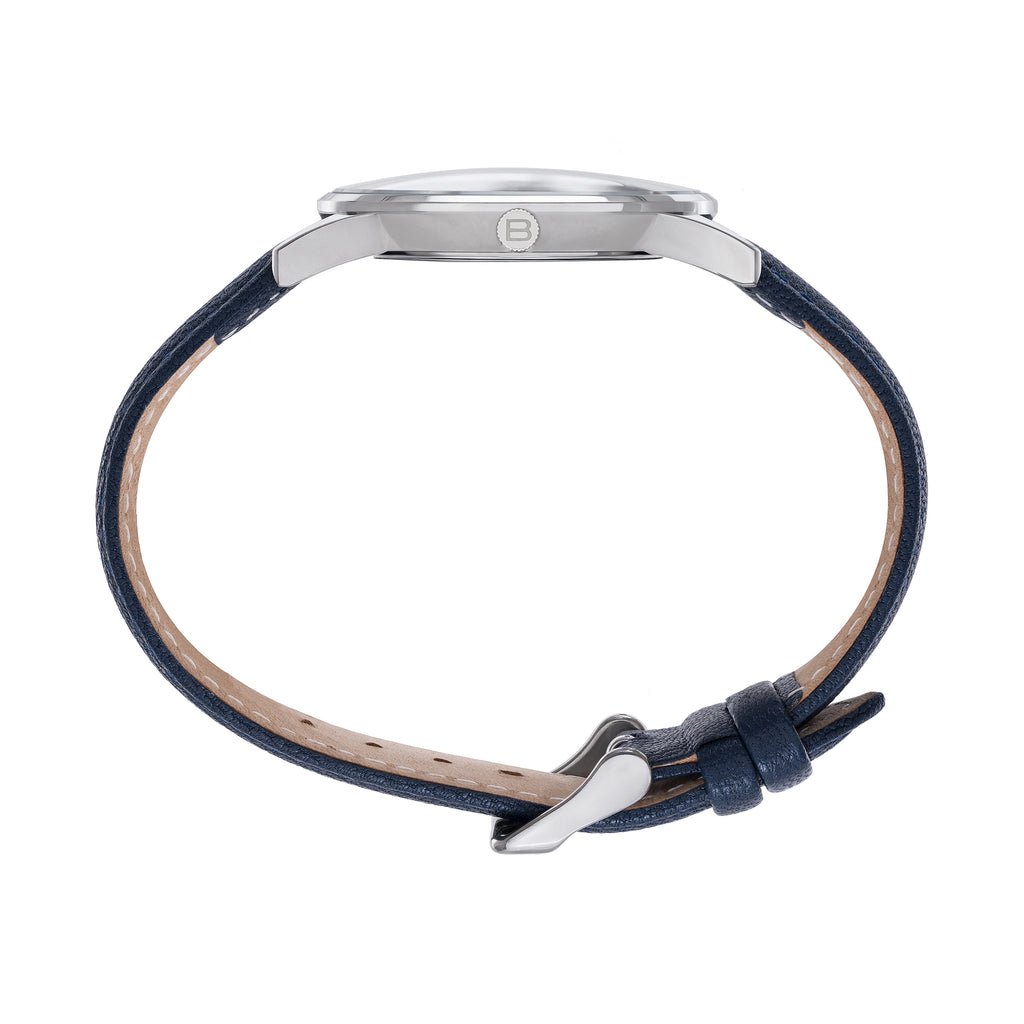 Orologio Breil EW0851 Belmont – Vista laterale – Cassa 39mm e cinturino pelle blu
