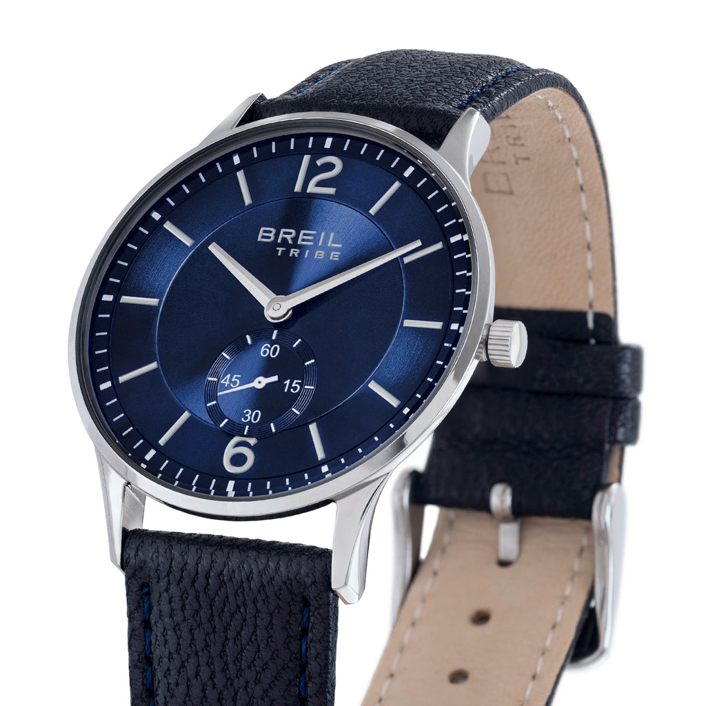 Orologio Breil EW0851 Belmont – Dettaglio quadrante blu sunray con piccoli secondi