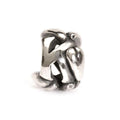Trollbeads TAGBE-10070 Lettera K – Bead in argento sterling 925, Collezione Museo, da CICCO Gioielleria