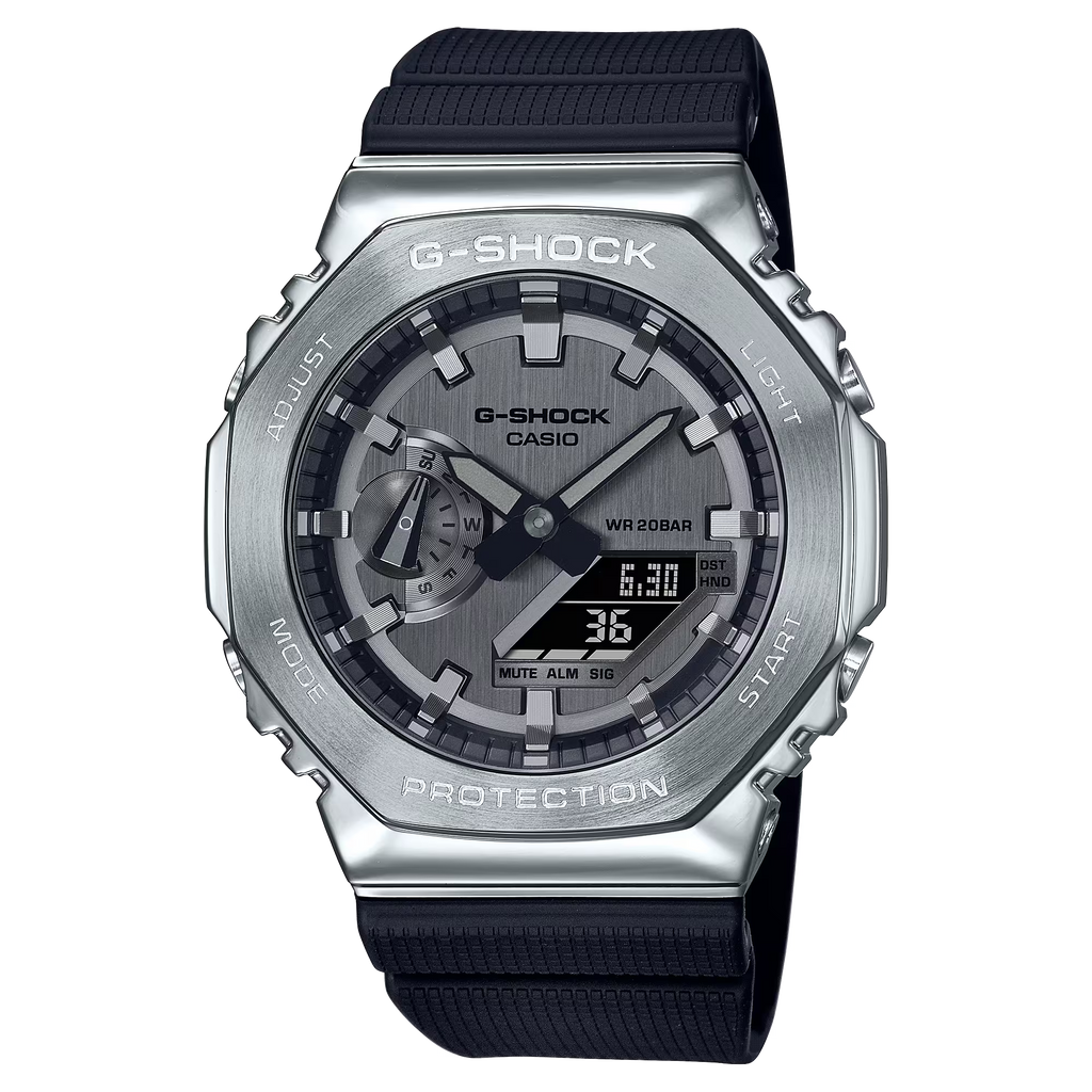 Casio G-Shock GM-2100-1AER orologio uomo lunetta ottagonale acciaio inossidabile quadrante
