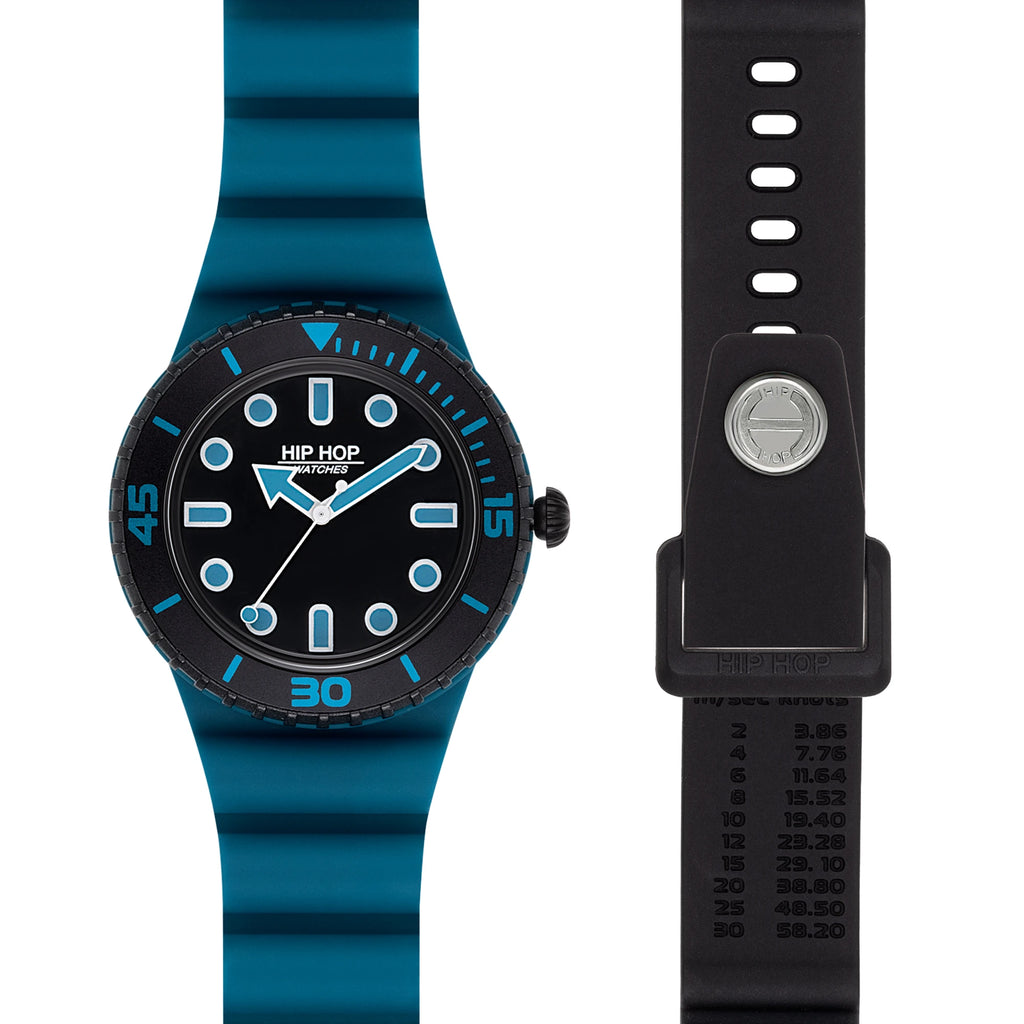 HIP HOP HWU1232 Master Teal Blue/Black – Orologio unisex quarzo bicolore | CICCO Gioielleria