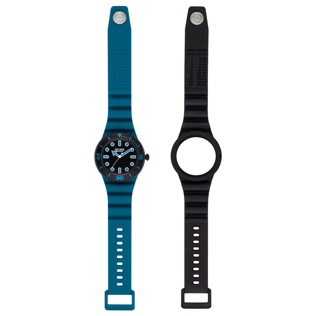 HIP HOP HWU1232 Master Teal Blue/Black – Orologio unisex quarzo bicolore | CICCO Gioielleria