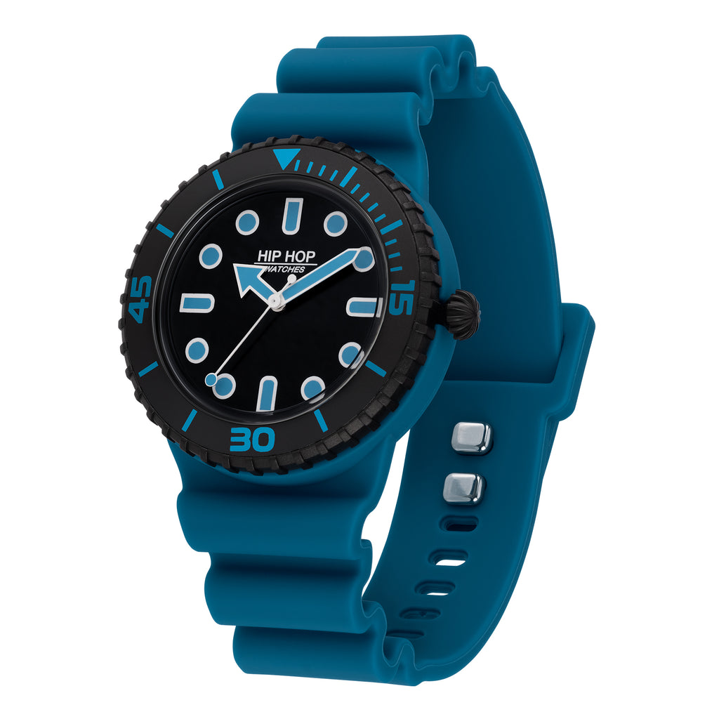 HIP HOP HWU1232 Master Teal Blue/Black – Orologio unisex quarzo bicolore | CICCO Gioielleria