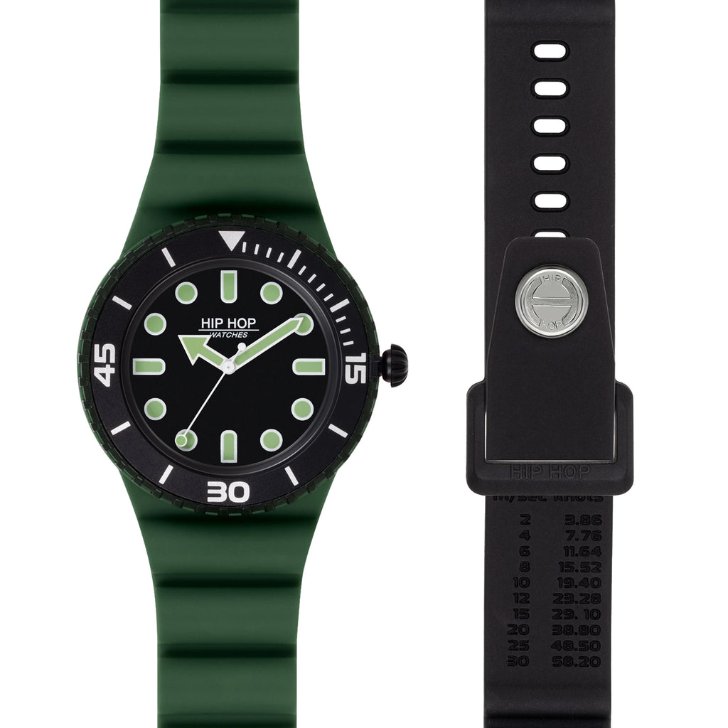 Orologio Hip Hop HWU1236 Master verde e nero – Orologio sportivo da Cicco Gioielleria