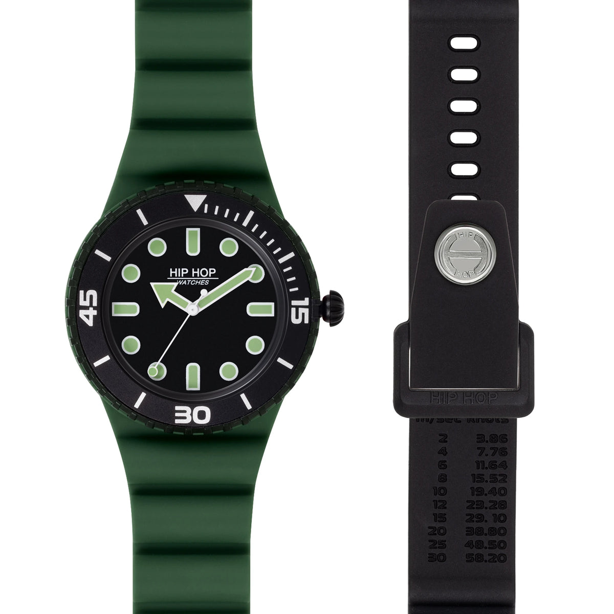 Orologio Hip Hop HWU1236 Master verde e nero – Orologio sportivo da Cicco Gioielleria