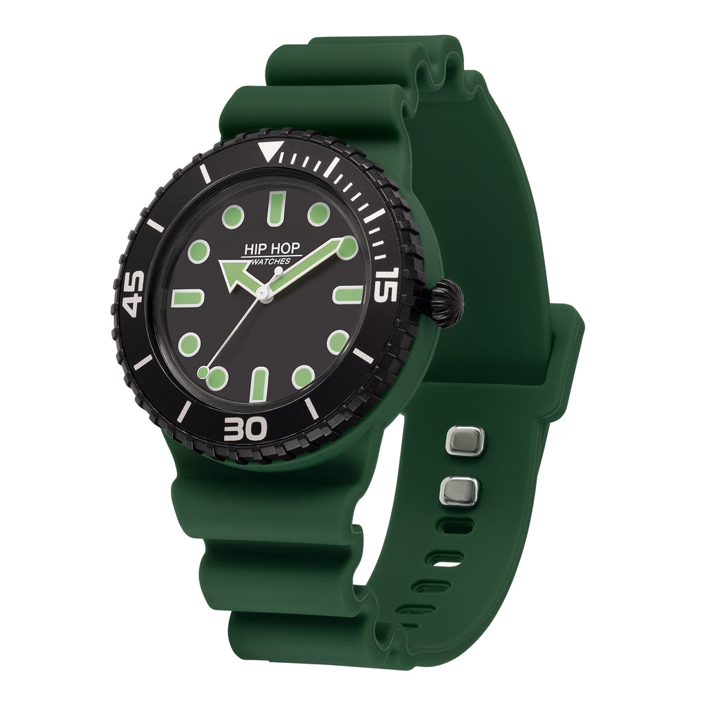 Orologio Hip Hop HWU1236 Master verde – Dettaglio cinturino verde