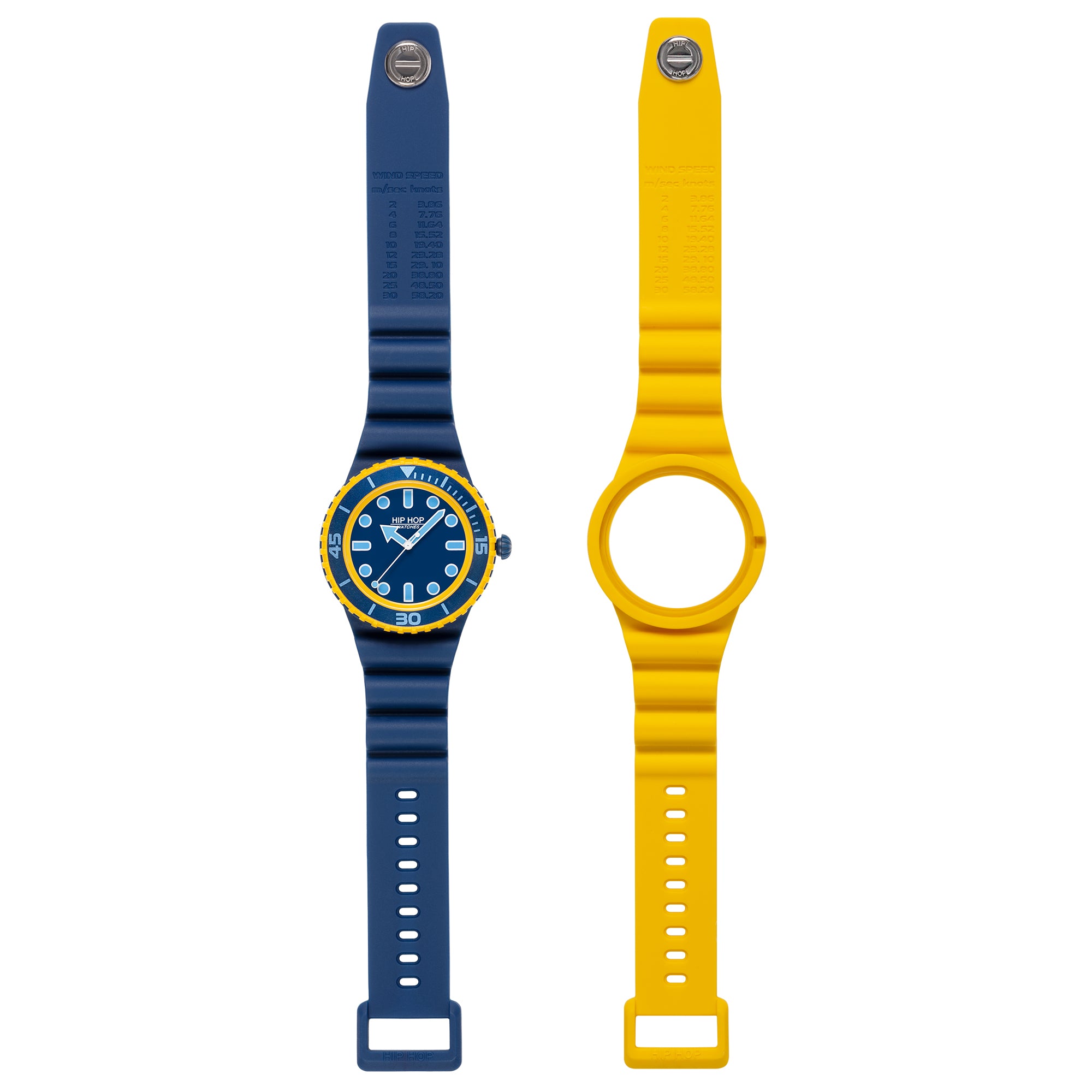 Orologio Hip Hop Master Giallo Blu – Sportivo con Lunetta Girevole | HWU1261