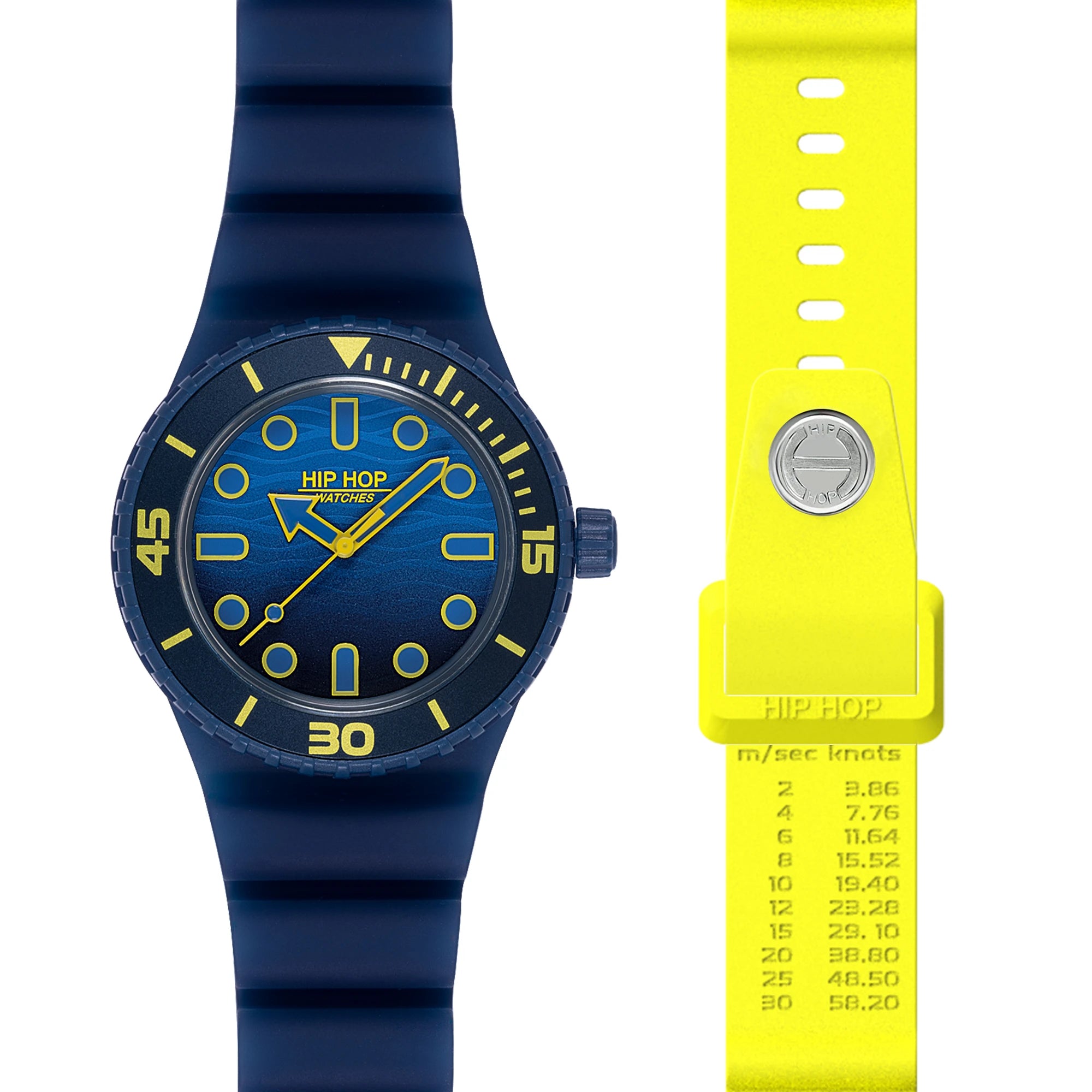 HIP HOP - HWU1325 MASTER BLUE/LIME YELLOW