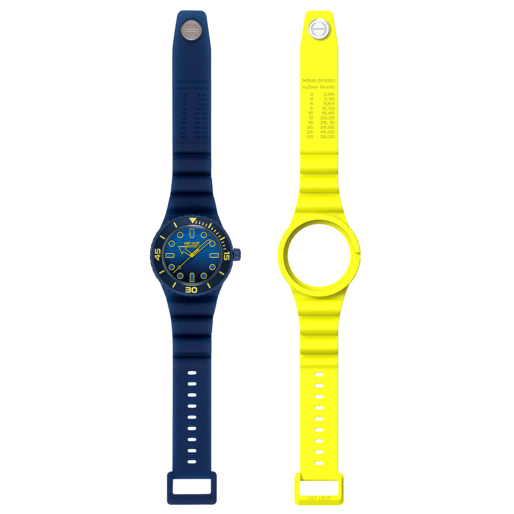 HIP HOP HWU1325 Master Blue/Lime Yellow – Orologio unisex quarzo bicolore | CICCO Gioielleria