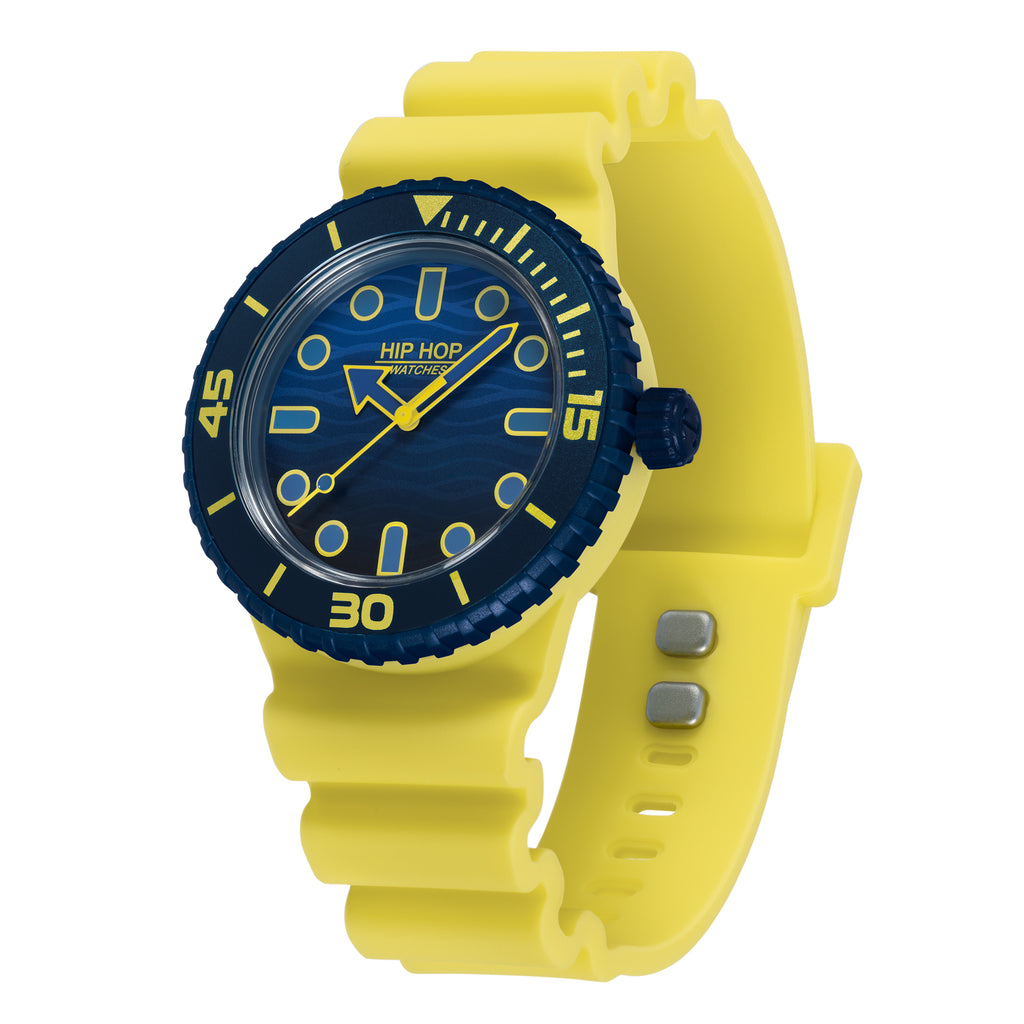 HIP HOP HWU1325 Master Blue/Lime Yellow – Orologio unisex quarzo bicolore | CICCO Gioielleria