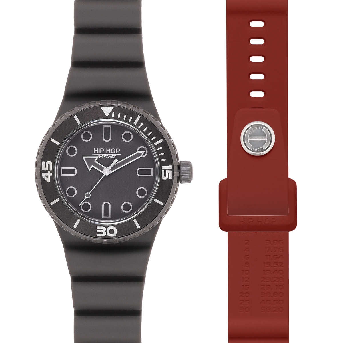 Orologio Hip Hop HWU1334 Master bordeaux e grigio – Orologio sportivo da Cicco Gioielleria