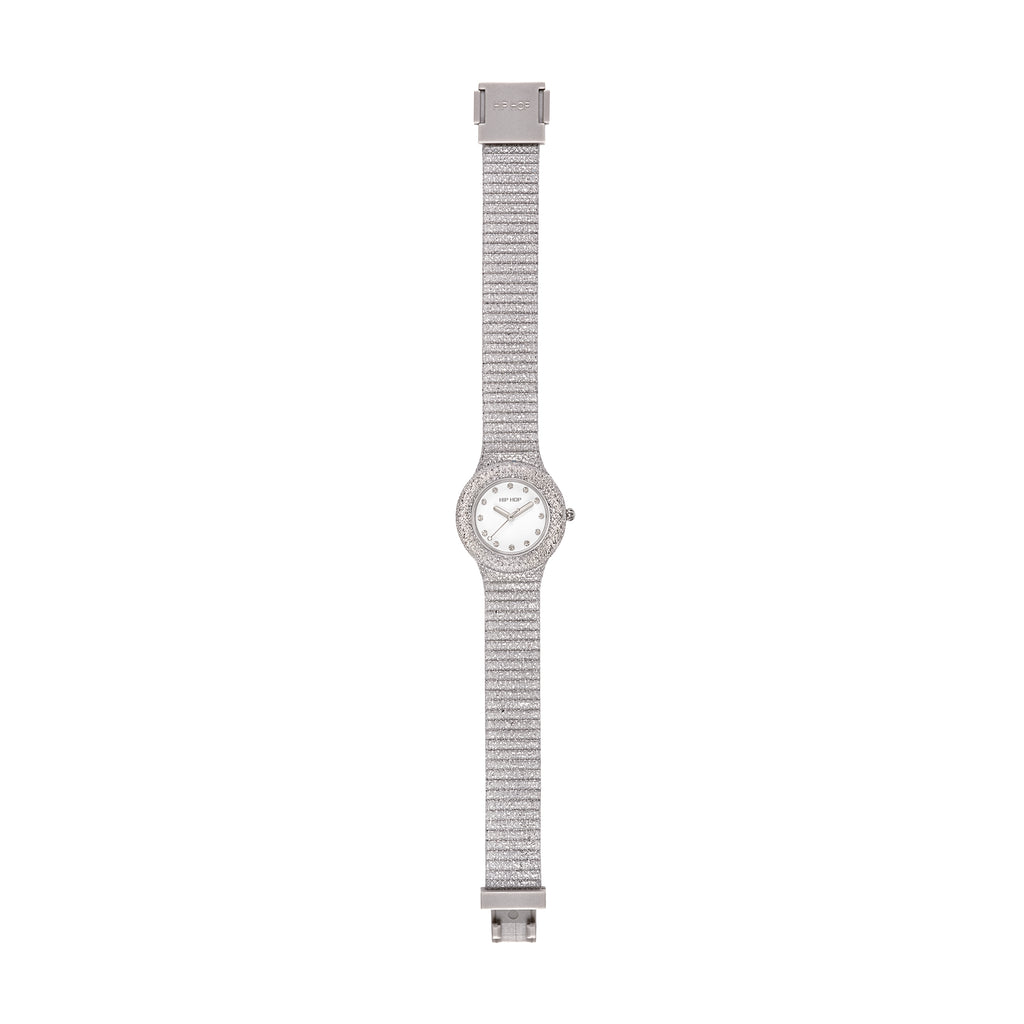 Vista dall’alto dell’orologio Hip Hop Shimmer Crush silver HWU1336 – CICCO Gioielleria