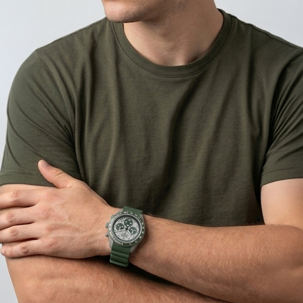 Orologio Hip Hop XT10 HWU1347 Urban Olive indossato – Cronografo sportivo al polso