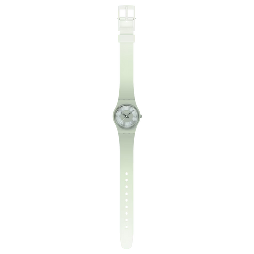 Swatch Gent SO29G702 Serenity of Sage – Orologio uomo quadrante verde salvia, vista frontale su sfondo bianco – CICCO Gioielleria
