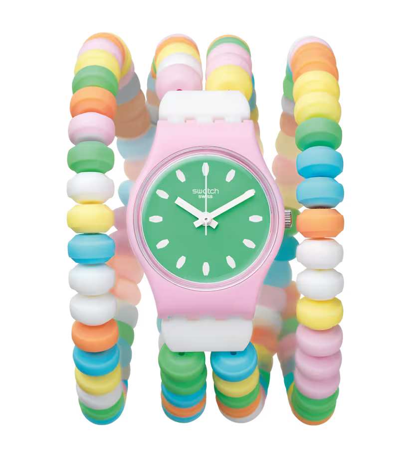 Orologio Swatch Caramellissima LP135 – Orologio donna rosa quadrante verde da Cicco Gioielleria