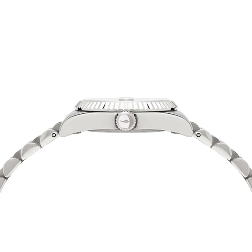 Mondia Icon Lady Jubilee MS020019 | Orologio Donna 30mm Quadrante Bianco Bracciale Jubilee Acciaio Vista Laterale | Gioielleria CICCO
