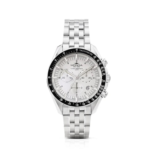 MONDIA MS015003 Icon Chrono Plus Bianco – Vista frontale orologio uomo 43mm | CICCO Gioielleria
