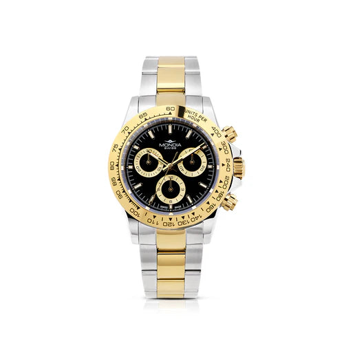 MONDIA MS015007 Icon Chrono Bicolore – Vista frontale orologio uomo 38,5mm | CICCO Gioielleria