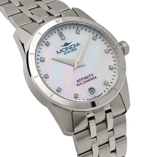 MONDIA MS020005 Elegance Lady Madreperla – Dettaglio quadrante madreperla bianco | CICCO Gioielleria