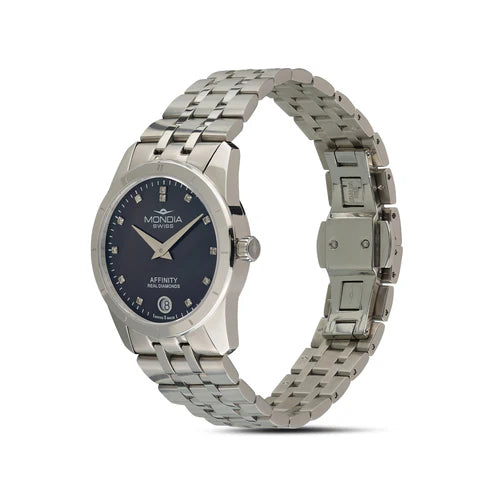 MONDIA MS020006 Elegance Lady Madreperla Blu – Dettaglio cinturino orologio donna | CICCO Gioielleria