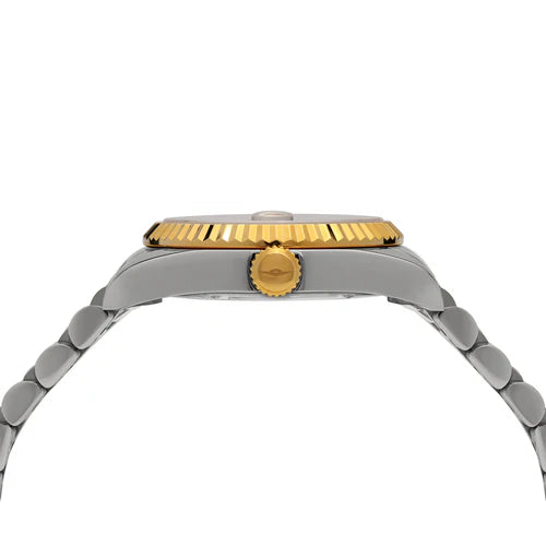 Mondia Icon Lady Diamanti Jubilee MS020009 | Orologio Donna 30mm Bicolore Silver Gold Diamanti Bracciale Jubilee Vista Laterale | Gioielleria CICCO
