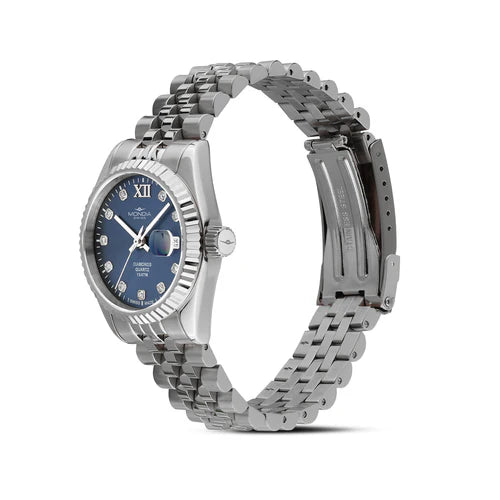 Mondia Icon Lady Diamanti Jubilee MS020015 | Orologio Donna 30mm Quadrante Bianco Diamanti Bracciale Jubilee Acciaio Dettaglio Cinturino | Gioielleria CICCO
