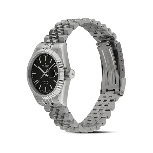 Mondia Icon Lady Jubilee MS020020 | Orologio Donna 30mm Quadrante Nero Bracciale Jubilee Acciaio Dettaglio Cinturino | Gioielleria CICCO
