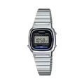 Casio Vintage LA670WEA-1EF orologio digitale donna acciaio argento classico cronometro LED