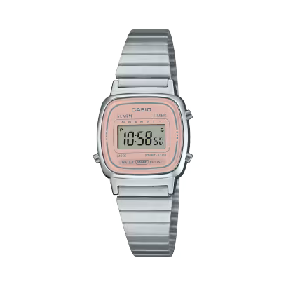 Casio Vintage LA670WEA-4A2EF orologio digitale donna acciaio rosa urban retrò cronometro