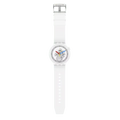 Swatch Clearly Bold – Orologio Big Bold trasparente, vista frontale su sfondo bianco – CICCO Gioielleria