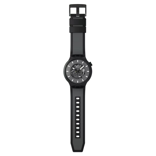 Swatch Big Bold SB05B109 Past The Horizon – Orologio oversize blu orizzonte Bioceramic, vista frontale su sfondo bianco – CICCO Gioielleria