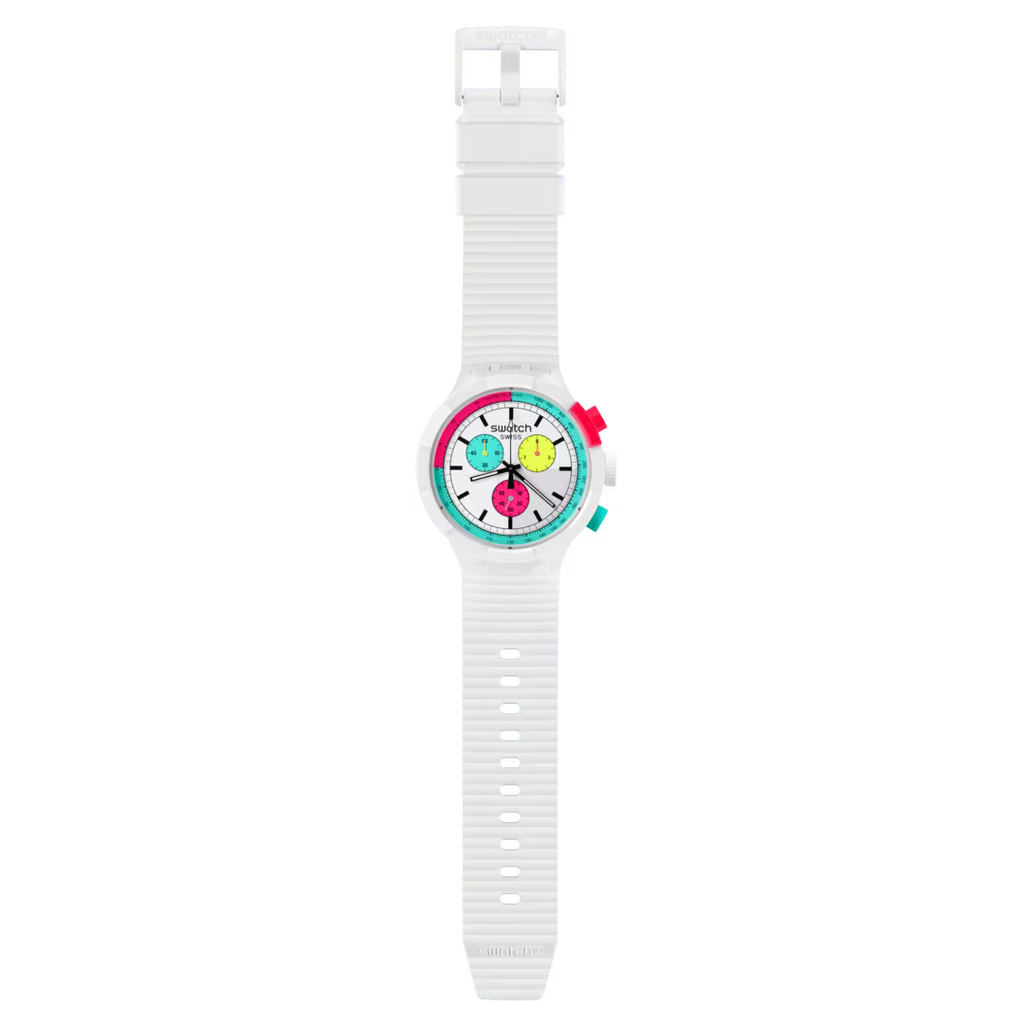 Orologio Swatch THE PURITY OF NEON SB06W100 – Chrono Big Bold da Cicco Gioielleria
