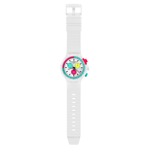 Orologio Swatch THE PURITY OF NEON SB06W100 – Chrono Big Bold da Cicco Gioielleria
