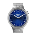 Swatch Big Bold Irony Indigo Hour – Orologio oversize acciaio blu indaco, vista frontale – CICCO Gioielleria